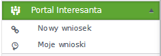 Widok opcji modułu portalu interesanta